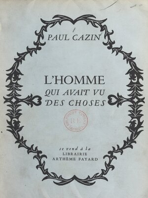 cover image of L'homme qui avait vu des choses